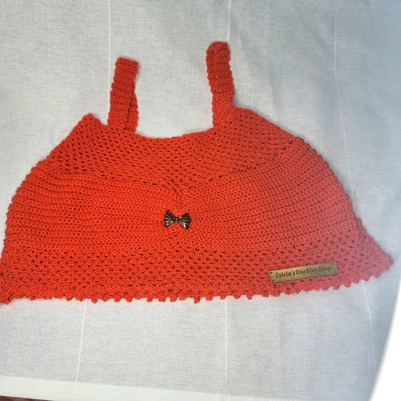 Estela'sOneStopShop Tops - Crop top. Hand knitted.  / Top quality elastic thread. // I DO NOT ACCEPT RETURN